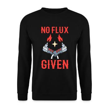 No Flux Given Professional Welder - Unisex Sweatshirt - black - Front - Alina (178cm) & Michal (187cm)