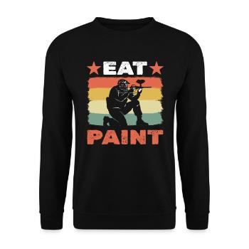 Paintball Paintballspieler - Unisex Pullover - Schwarz - Vorne - Alina (178cm) & Michal (187cm)