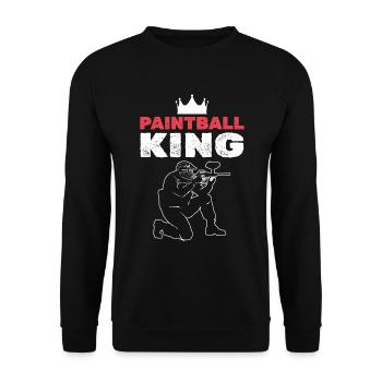 Paintball spielen Paintballspieler - Unisex Pullover - Schwarz - Vorne - Alina (178cm) & Michal (187cm)