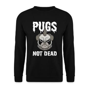 Süßer Mops Tierische Person - Unisex Pullover - Schwarz - Vorne - Alina (178cm) & Michal (187cm)