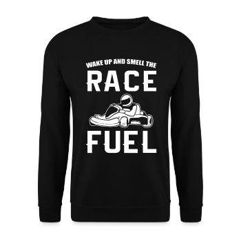 Go Kart Racing Rennfahrer - Unisex Pullover - Schwarz - Vorne - Alina (178cm) & Michal (187cm)