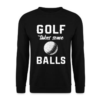 Funny golfer golfer - Unisex Sweatshirt - black - Front - Alina (178cm) & Michal (187cm)