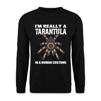 Spider lover arachnology - Unisex Sweatshirt - black - Front - Alina (178cm) & Michal (187cm)