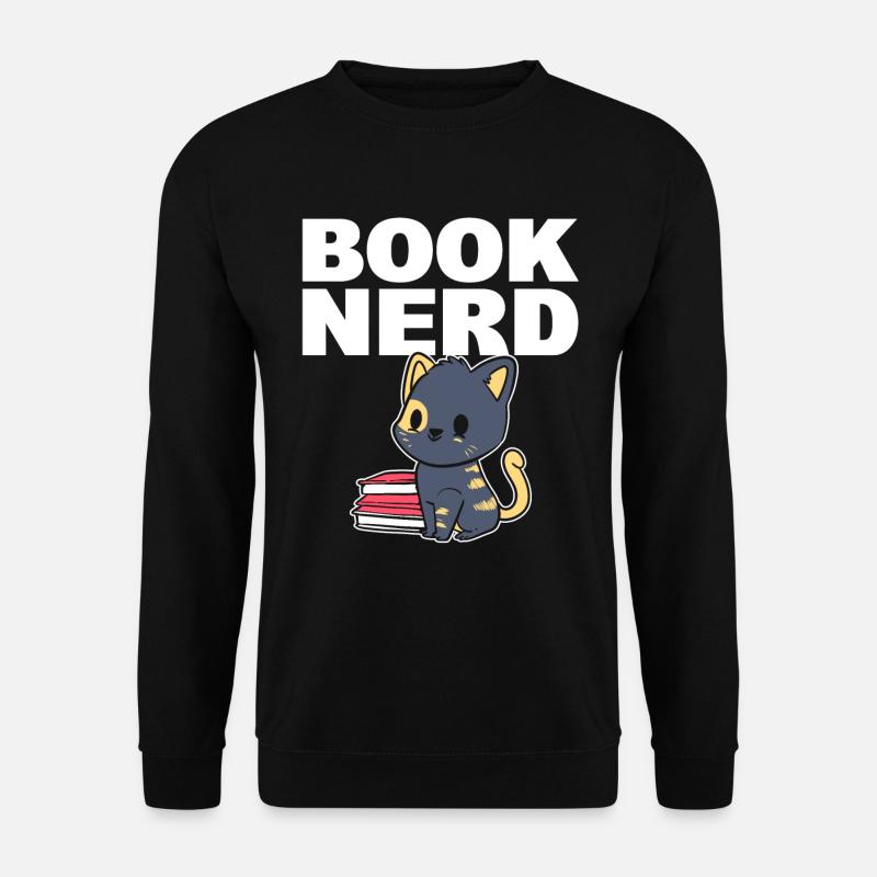 Book Nerd Avid Reader - Unisex Sweatshirt - black