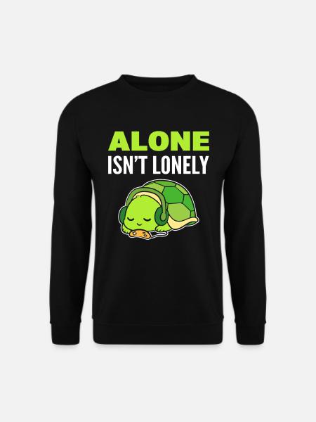 Turtle introvert music lover - Unisex Sweatshirt - black