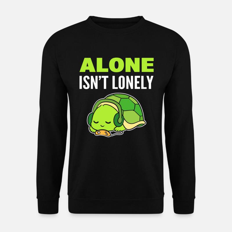Turtle introverti mélomane - Sweat-shirt Unisexe - noir