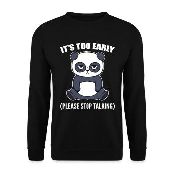 Il est trop tôt s’il vous plaît, arrêtez de parler des gardiens de zoo - Sweat-shirt Unisexe - noir - Devant - Alina (178cm) & Michal (187cm)