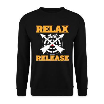 Relax & Release Athletes - Unisex Sweatshirt - black - Front - Alina (178cm) & Michal (187cm)