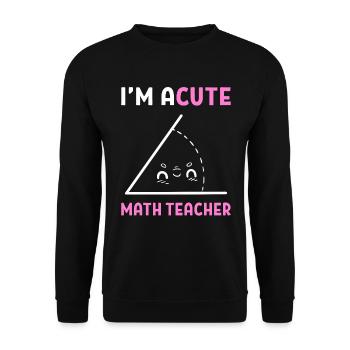 Math Word Games Math Professeur de maths - Sweat-shirt Unisexe - noir - Devant - Alina (178cm) & Michal (187cm)