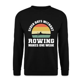 Funny rowing sailor - Unisex Sweatshirt - black - Front - Alina (178cm) & Michal (187cm)