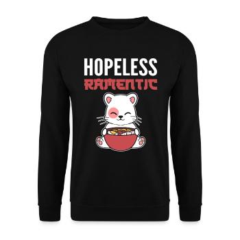 Hopeless Ramentic Cooking or Cooking - Unisex Sweatshirt - black - Front - Alina (178cm) & Michal (187cm)
