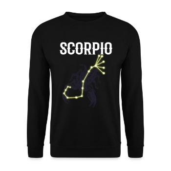Scorpio Astrologie - Unisex Pullover - Schwarz - Vorne - Alina (178cm) & Michal (187cm)