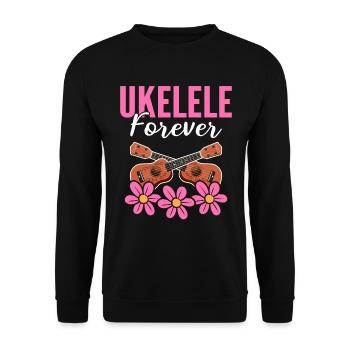 Instrument de ukulélé Lecteur de ukulélé - Sweat-shirt Unisexe - noir - Devant - Alina (178cm) & Michal (187cm)