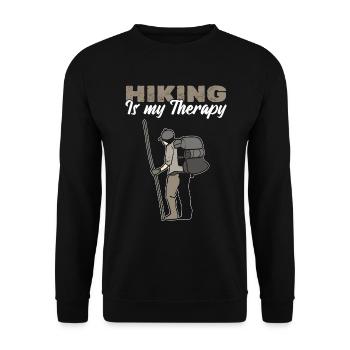 La randonnée est mon guide de montagne thérapeutique - Sweat-shirt Unisexe - noir - Devant - Alina (178cm) & Michal (187cm)