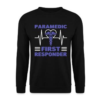 Paramedic Emergency Medical Assistant - Unisex Sweatshirt - black - Front - Alina (178cm) & Michal (187cm)