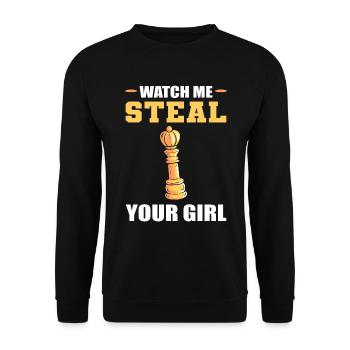 Regardez-moi voler votre fille Boardgamer - Sweat-shirt Unisexe - noir - Devant - Alina (178cm) & Michal (187cm)