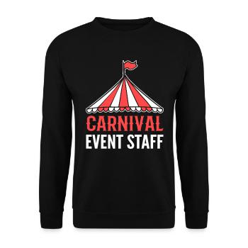 Carnival Event Staff Zirkusartist - Unisex Pullover - Schwarz - Vorne - Alina (178cm) & Michal (187cm)
