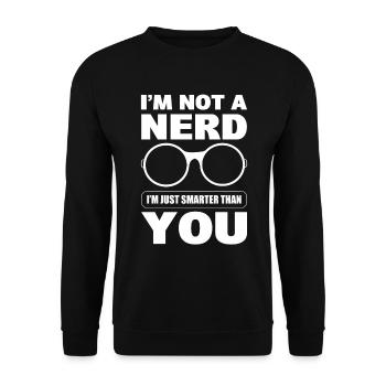 Je ne suis pas un lecteur de livres nerd - Sweat-shirt Unisexe - noir - Devant - Alina (178cm) & Michal (187cm)