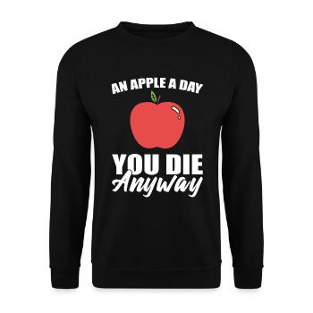 Drôle d’expert en santé diététique - Sweat-shirt Unisexe - noir - Devant - Alina (178cm) & Michal (187cm)