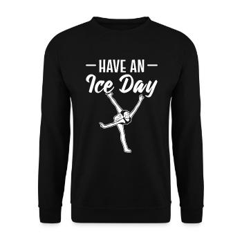 Have An Ice Day Eisgleiter - Unisex Pullover - Schwarz - Vorne - Alina (178cm) & Michal (187cm)
