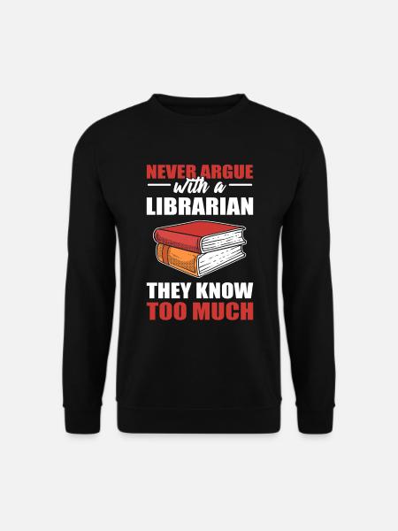 Lustiger Schulbibliothekar Lustiger Bibliothekar - Unisex Pullover - Schwarz