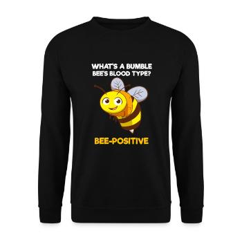 Bee-positive: Beekeper or farmer - Unisex Sweatshirt - black - Front - Alina (178cm) & Michal (187cm)