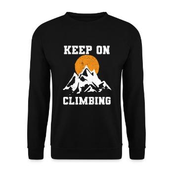 Continuez à grimper les alpinistes - Sweat-shirt Unisexe - noir - Devant - Alina (178cm) & Michal (187cm)