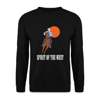 Spirit Of The West Country oder Cowboy - Sweat-shirt Unisexe - noir - Devant - Alina (178cm) & Michal (187cm)