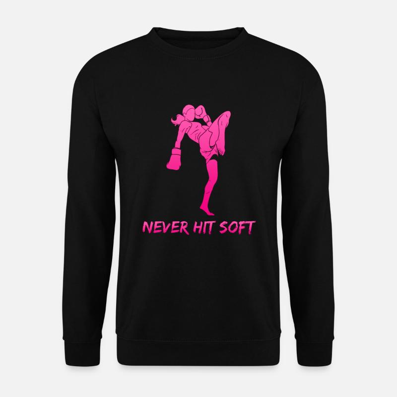 Kickbox-Frau Kampfsportler - Unisex Pullover - Schwarz
