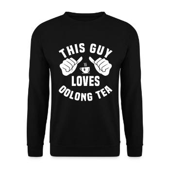 Ce gars aime le thé oolong - Sweat-shirt Unisexe - noir - Devant - Alina (178cm) & Michal (187cm)