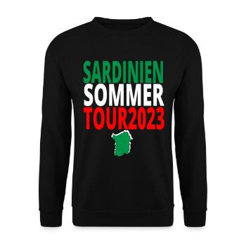 Sardinia Tour 2023 Holiday T-Shirt Summer - Unisex Sweatshirt - black - Front - Alina (178cm) & Michal (187cm)