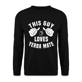 Drôle de tenue d’amoureux yerba mate - Sweat-shirt Unisexe - noir - Devant - Alina (178cm) & Michal (187cm)