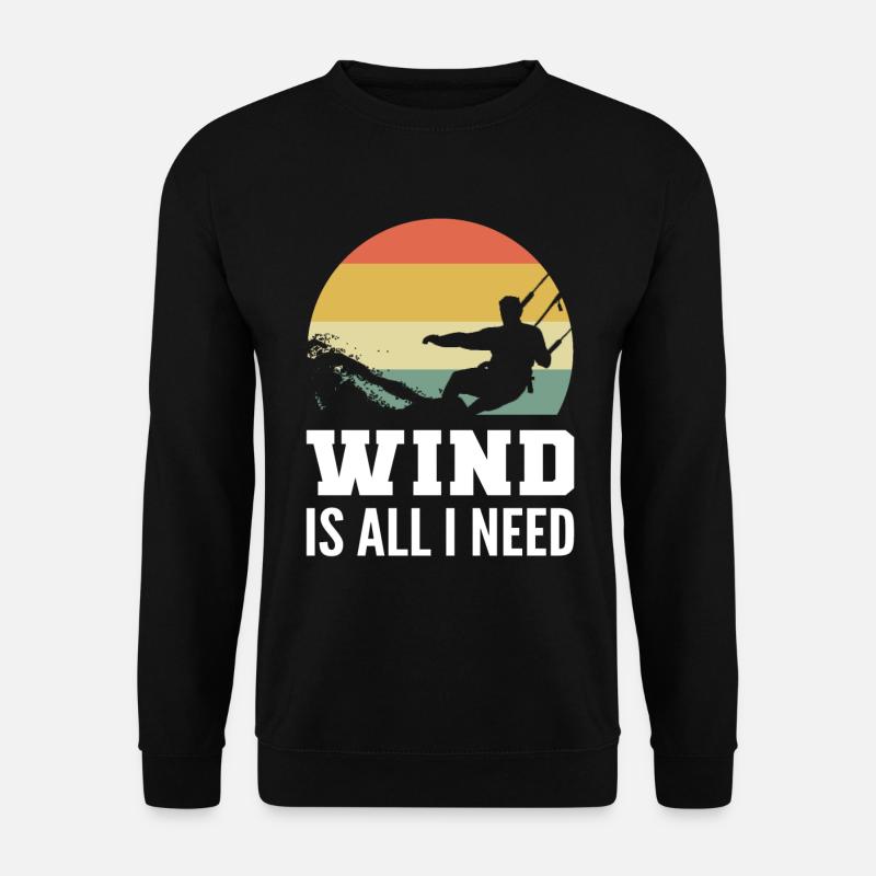 Kitesurfing & Kiteboarding Kitesurfers - Unisex Sweatshirt - black