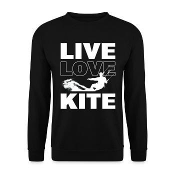 Kitesurf Kite Flyer - Sweat-shirt Unisexe - noir - Devant - Alina (178cm) & Michal (187cm)