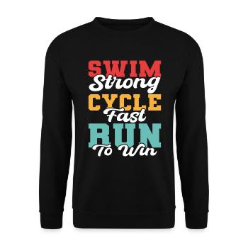 Triathlon - Unisex Sweatshirt - black - Front - Alina (178cm) & Michal (187cm)