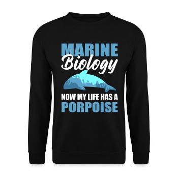 Cool ocean animal marine biologist - Unisex Sweatshirt - black - Front - Alina (178cm) & Michal (187cm)