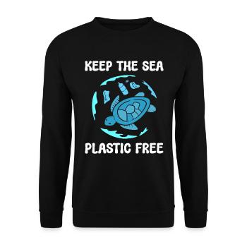 Keep The Sea Plastic Free Marine Scientist - Unisex Sweatshirt - black - Front - Alina (178cm) & Michal (187cm)