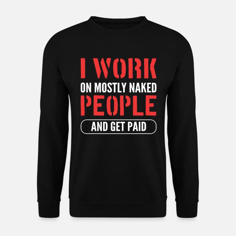 Massothérapie drôle Massustache - Sweat-shirt Unisexe - noir