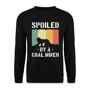 Frau von Minenarbeiter Ehepartner - Unisex Pullover - Schwarz - Vorne - Alina (178cm) & Michal (187cm)