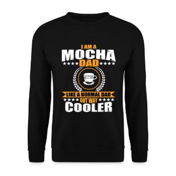 Drôle de papa de café moka - Sweat-shirt Unisexe - noir - Devant - Alina (178cm) & Michal (187cm)