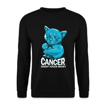 Cancer Cat Prostate Cancer - Unisex Sweatshirt - black - Front - Alina (178cm) & Michal (187cm)