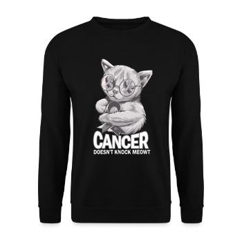 Cancer does not defeat brain cancer - Unisex Sweatshirt - black - Front - Alina (178cm) & Michal (187cm)