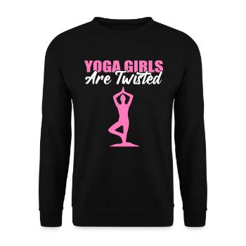 Yoga Girls Are Twisted Pilates - Unisex Sweatshirt - black - Front - Alina (178cm) & Michal (187cm)