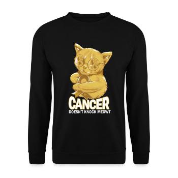 Cancer doesn't knock me out Childhood - Unisex Sweatshirt - black - Front - Alina (178cm) & Michal (187cm)