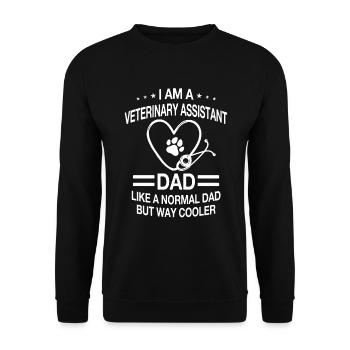 Funny veterinarian assistant father for men - Unisex Sweatshirt - black - Front - Alina (178cm) & Michal (187cm)