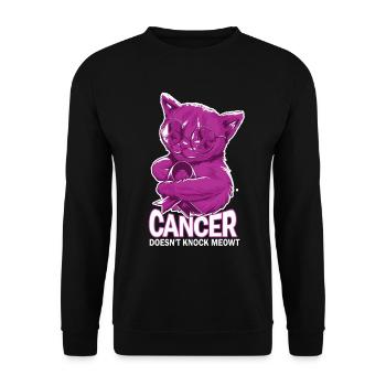 Cat Honors Cancer Caregiver - Unisex Sweatshirt - black - Front - Alina (178cm) & Michal (187cm)