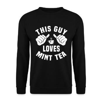 Thé à la menthe Thé à la menthe - Sweat-shirt Unisexe - noir - Devant - Alina (178cm) & Michal (187cm)