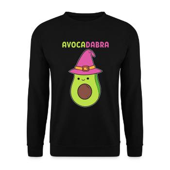 Avocadabra Zauberer - Unisex Pullover - Schwarz - Vorne - Alina (178cm) & Michal (187cm)