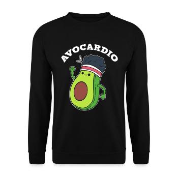 Avocardio Fitness - Unisex Pullover - Schwarz - Vorne - Alina (178cm) & Michal (187cm)