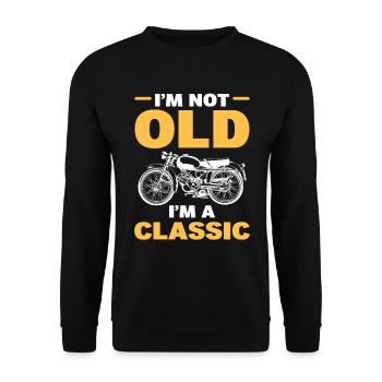 I'm Not Old I'm A Classic Bike Lovers - Unisex Sweatshirt - black - Front - Alina (178cm) & Michal (187cm)